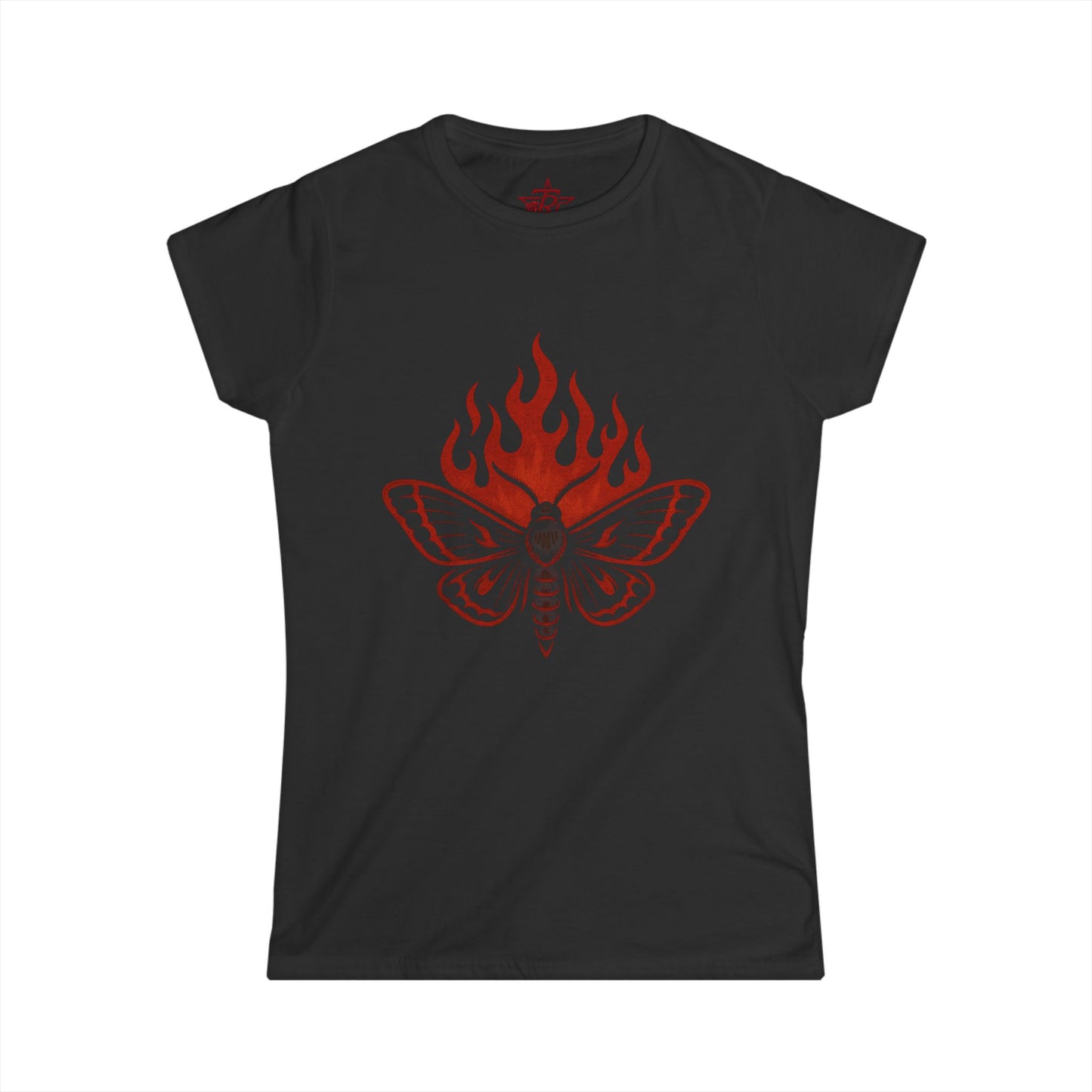 The Rock Collective - Gothic Fire Moth Graphic Woman’s Tee