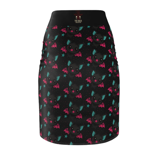 Neon Bat Pencil Skirt