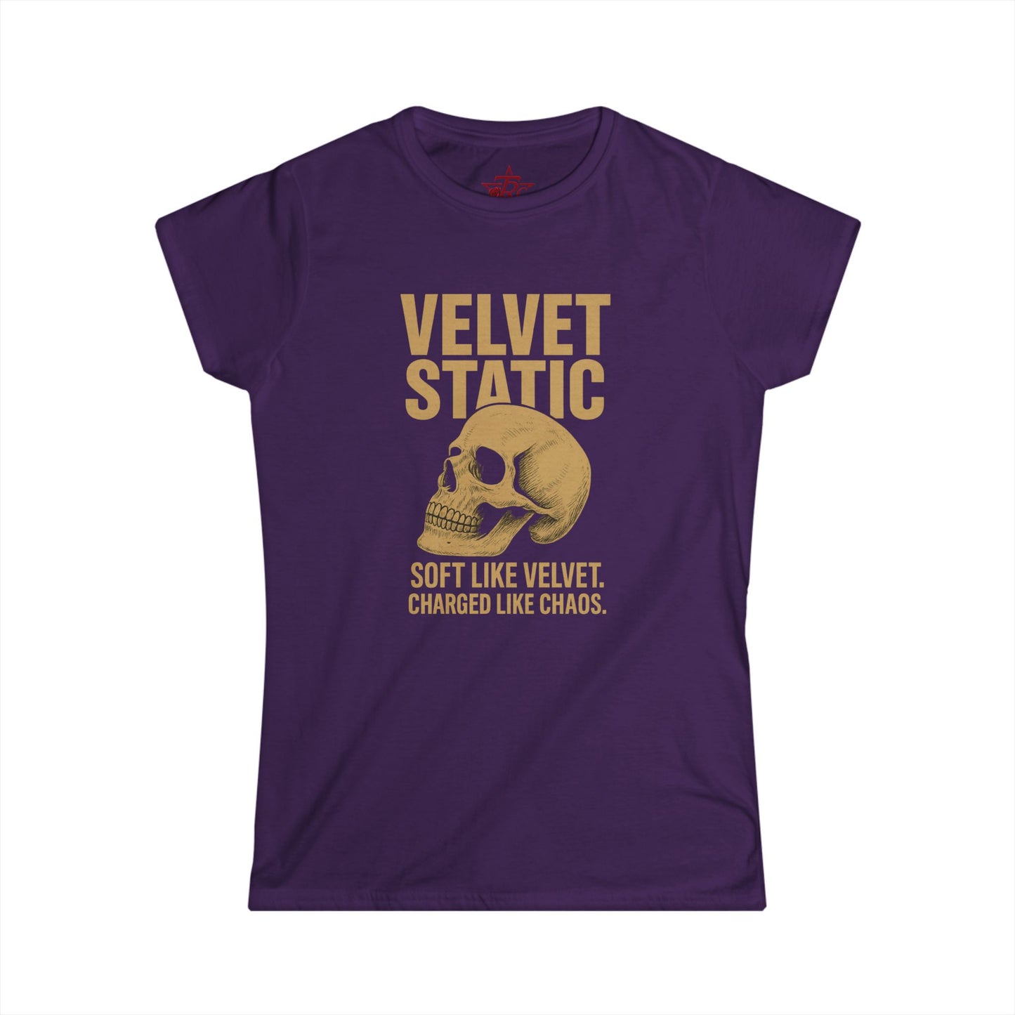 Velvet Static Skull Tee