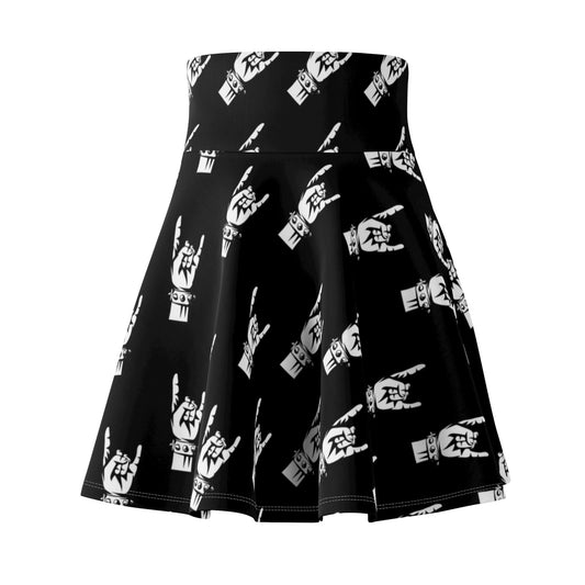 Punk rock black and white skater skirt
Alternative fashion skirt with edgy punk rock print
Rock ’N’ Roll skater skirt with punk rock motif
