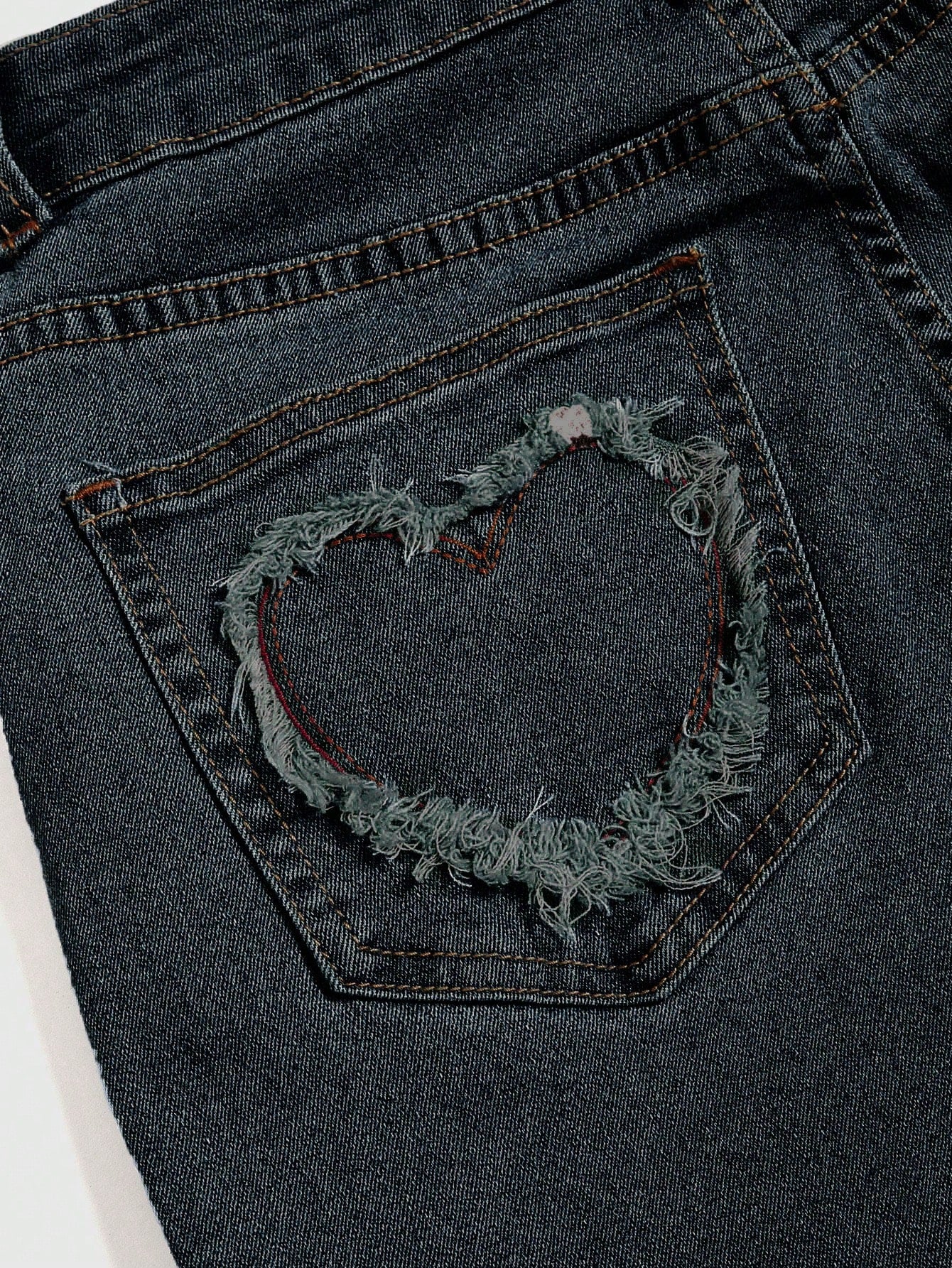 Grunge punk love distressed jeans - alternative denim featuring heart buckle belt and inclusive sizing S-XL