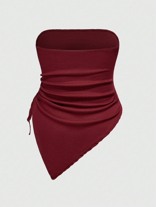 Punk Riot Tube Top with grunge hem and studs
Gothic strapless punk halter top
Alternative fashion strapless punk top with studded design