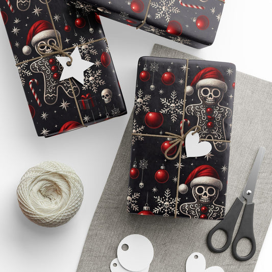 Gothic Holiday Christmas Gift Wrapping Paper