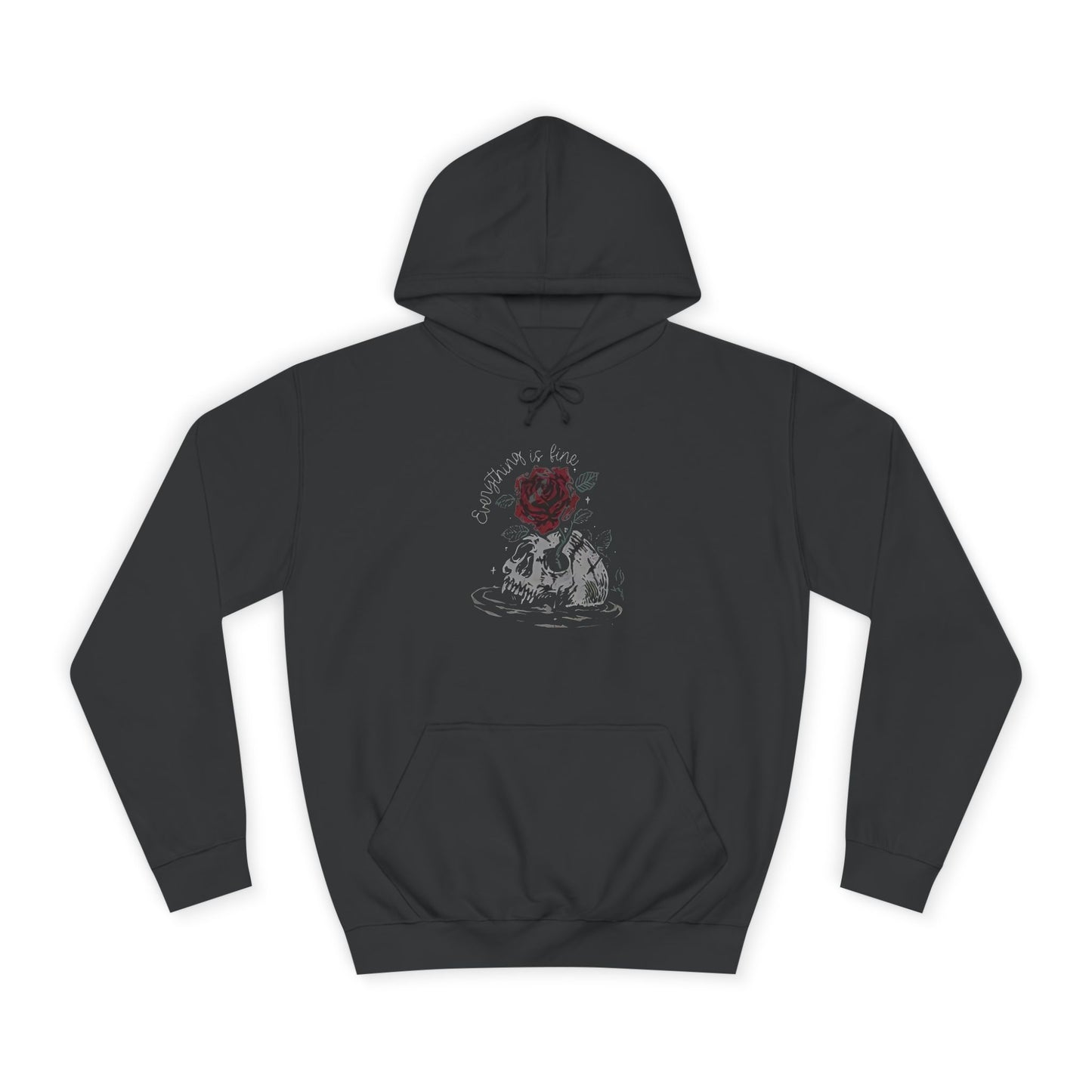 Everything is fine hoodie - alternative fashion featuring dark humor and inclusive sizing S-5XL