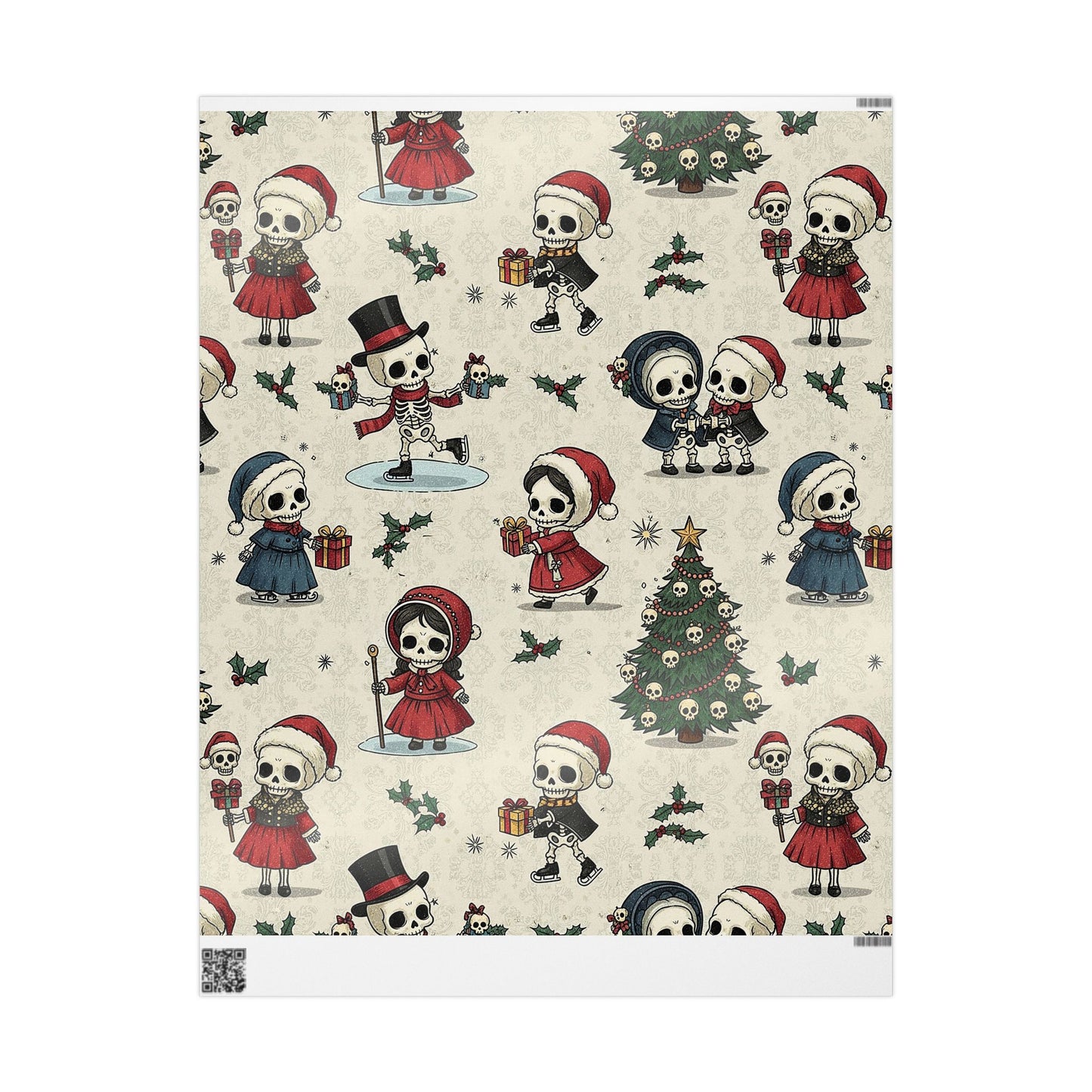 Little Skulls Horror Holiday Wrapping Paper