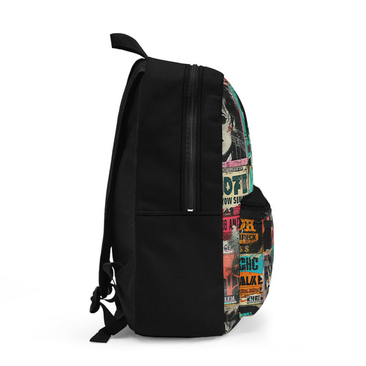 Blue punk rock backpack - alternative fashion accessory featuring unique tones and practical storage