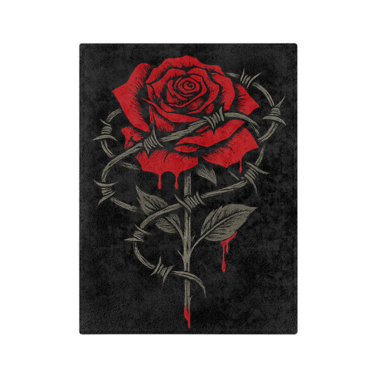 Manta de terciopelo Rebel Rose