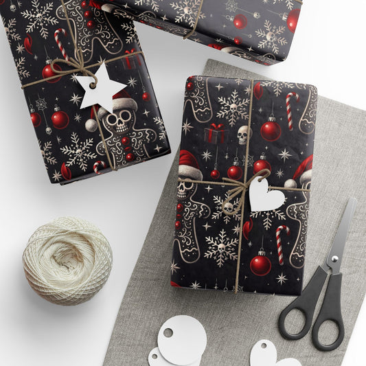 Gothic Holiday Christmas Gift Wrapping Paper