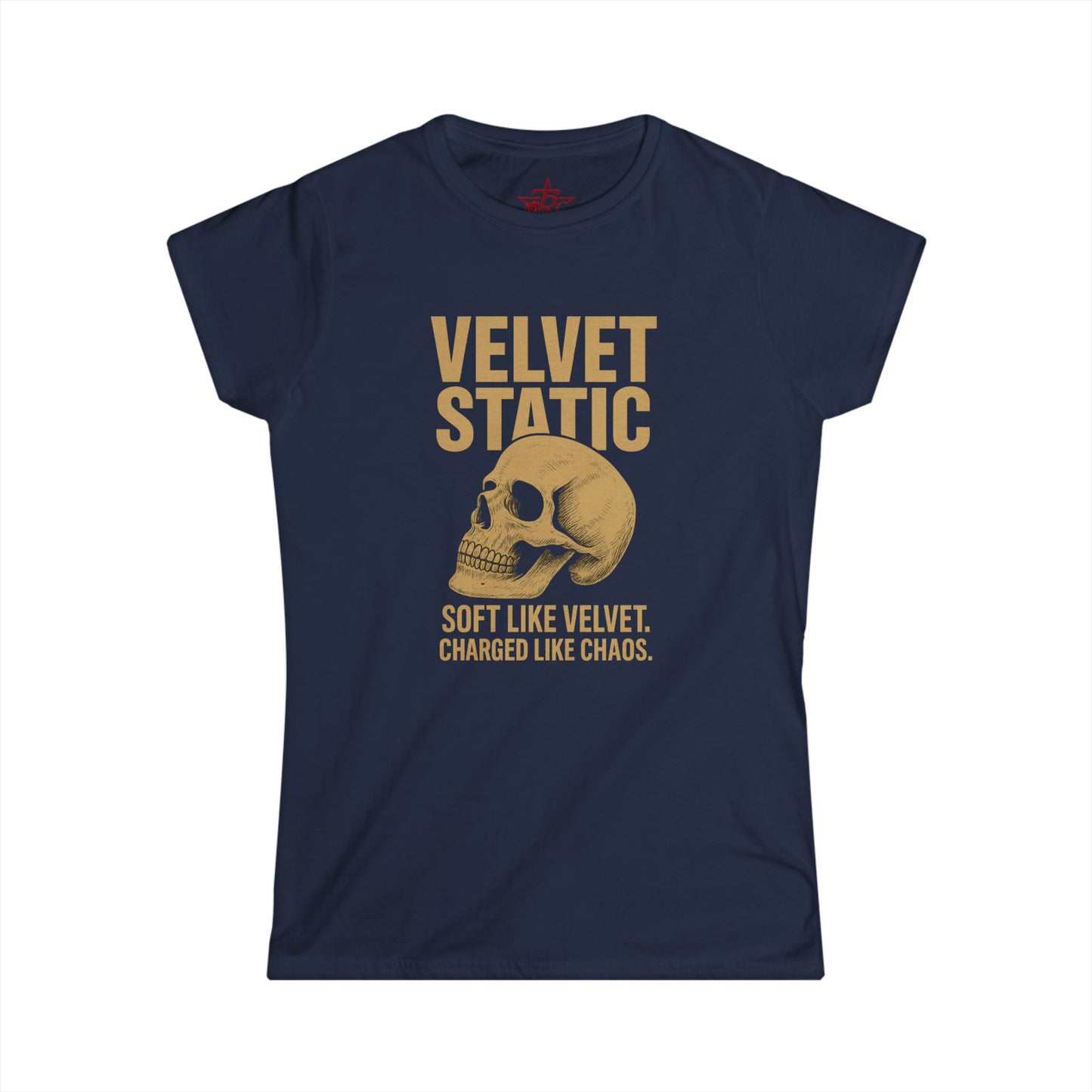 Velvet Static Skull Tee
