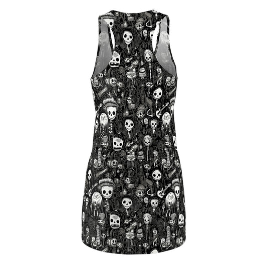 Skull print gothic skater dress
Alternative skull dress for punk fashion lovers