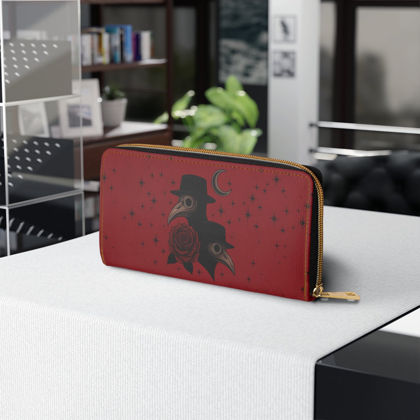The Plague Doctor Wallet - In Red