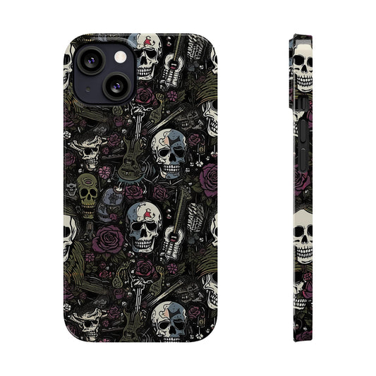 Funda para teléfono morada Rock N Rose