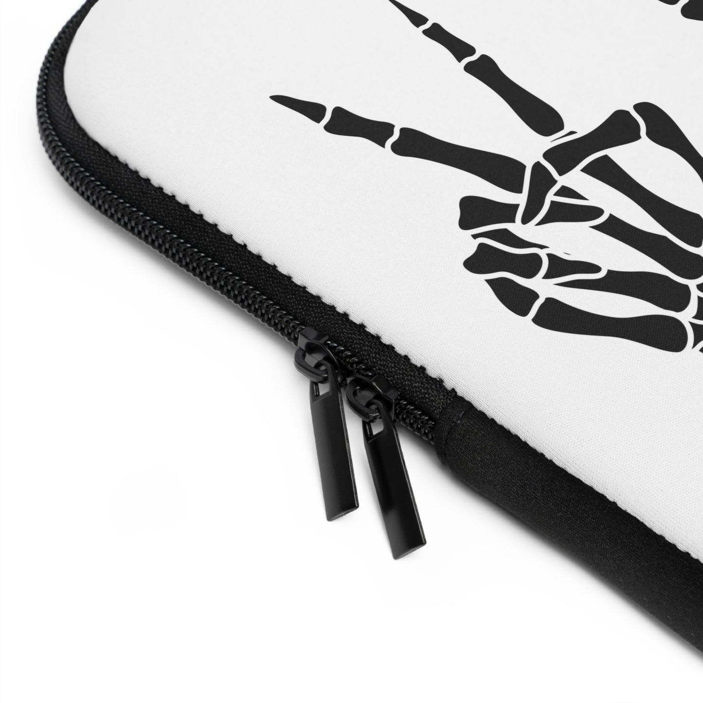 Rock and roll laptop sleeve with rock hand symbol - music-inspired tech accessory featuring protective design and bold attitude