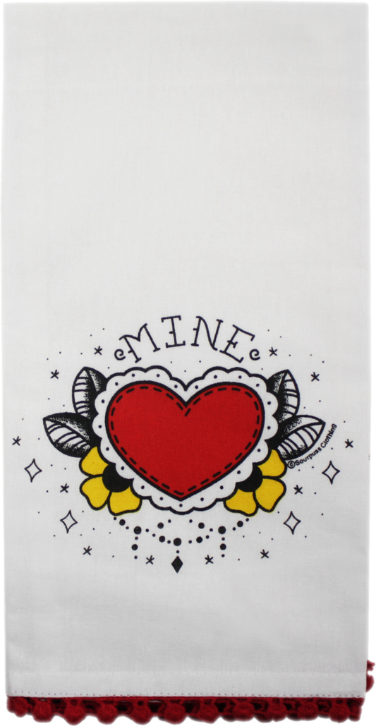 Paño de cocina amargado "Tuyo" y "Mío"