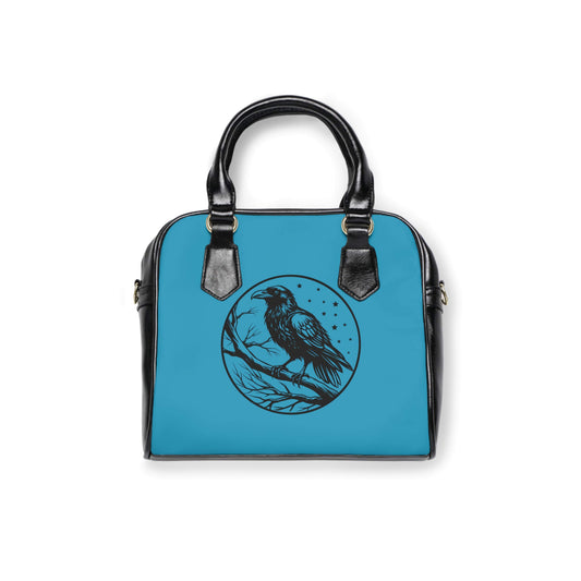 Raven’s Twilight gothic handbag with raven motif
Alternative fashion gothic purse with raven design
Edgy punk rock handbag with gothic raven artwork