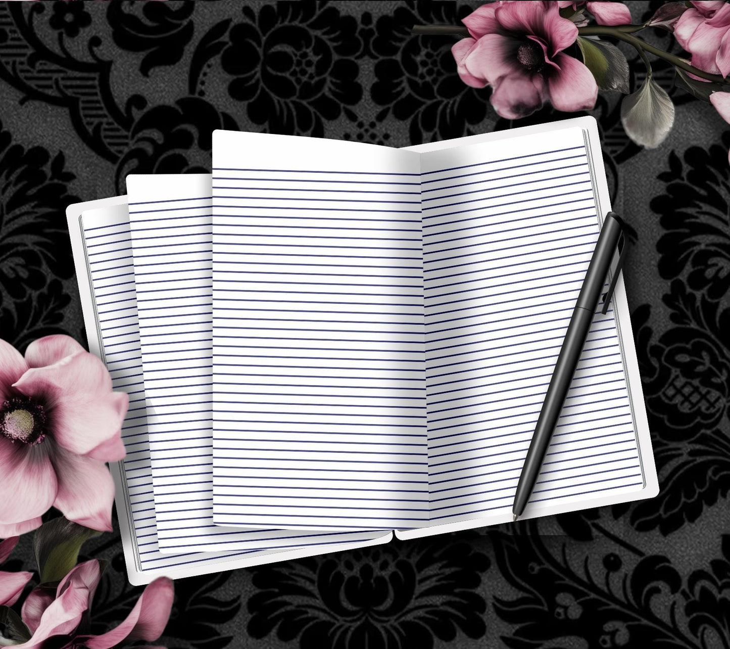 Broken Time – Gothic Clockwork Notebook - Hand Drawn Detail – 160 Lined Pages for Daily Tasks, Notes, and Personal Writing