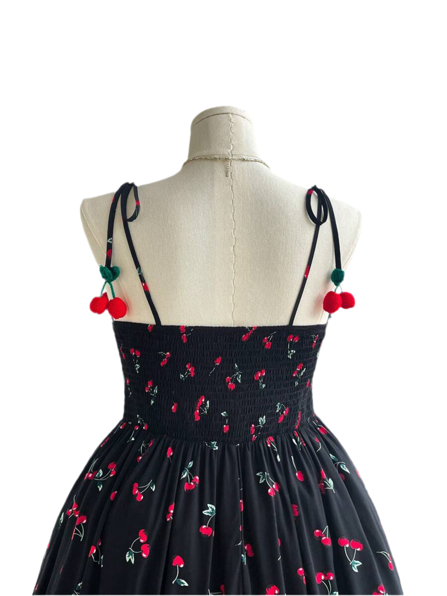 Wild Cherry Boho Midi Dress