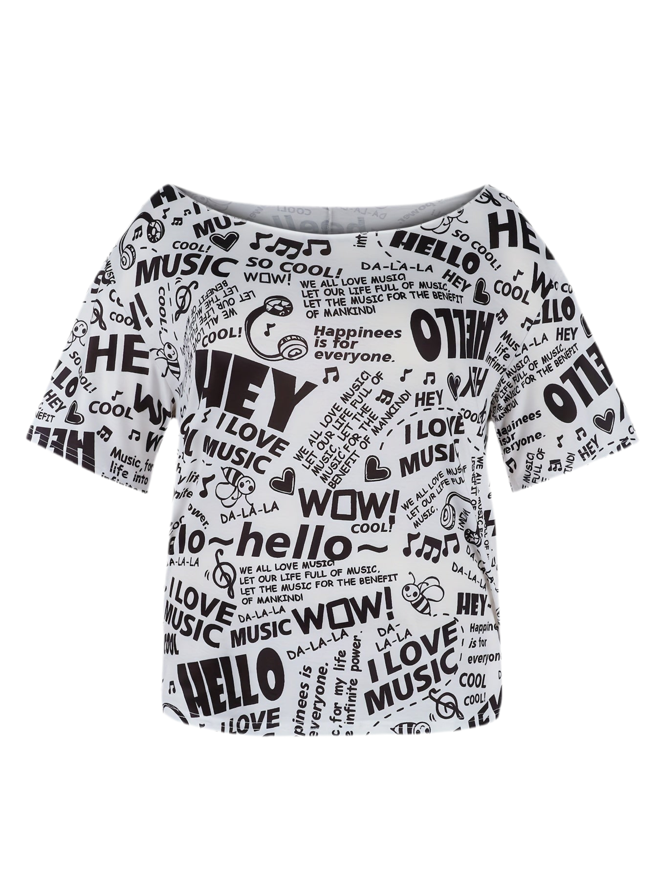 Hello Music gothic graphic t-shirt in black
Alternative fashion punk rock tee with Hello Music design
Edgy gothic band-inspired t-shirt
