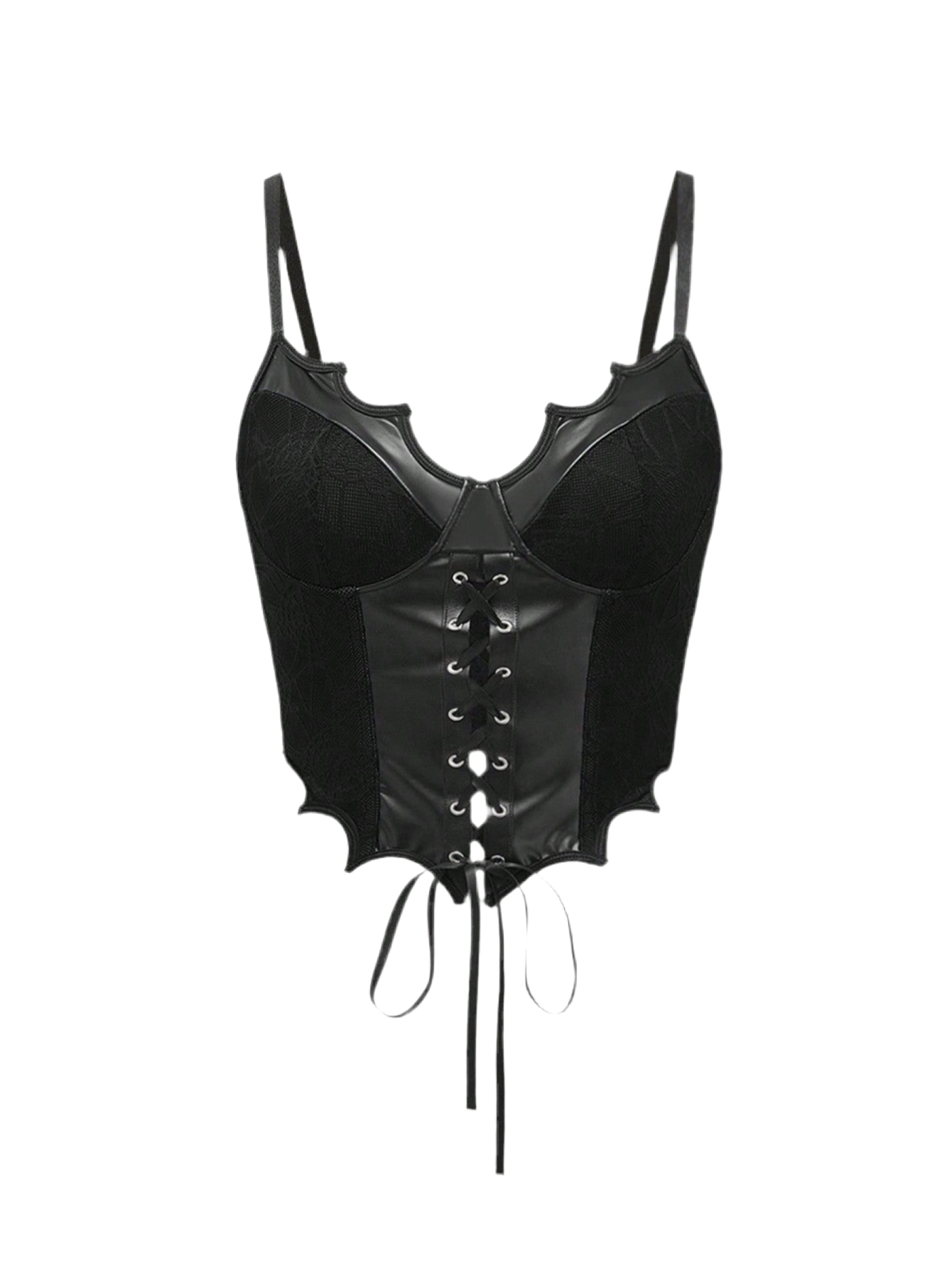 Midnight Web Bat Lace Corset
