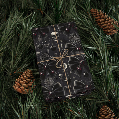 Bows, Bells and Remedy Gothic Holiday Wrapping Paper