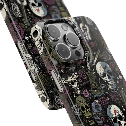 Funda para teléfono morada Rock N Rose