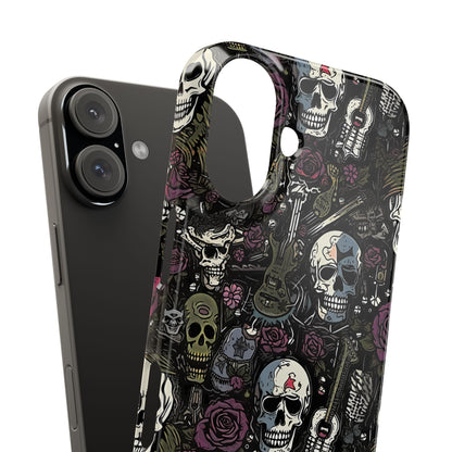 Funda para teléfono morada Rock N Rose