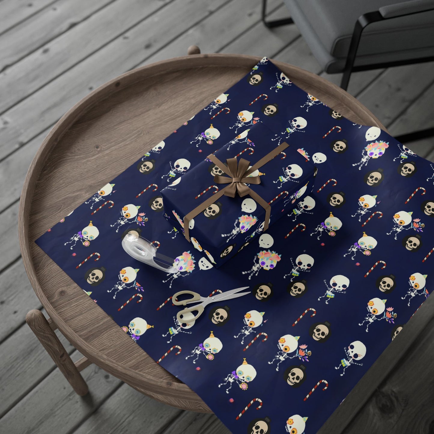 Skulls & Ghouls Christmas Wrapping Paper
