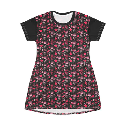 Pink Skulls & Stars Sleep Shirt