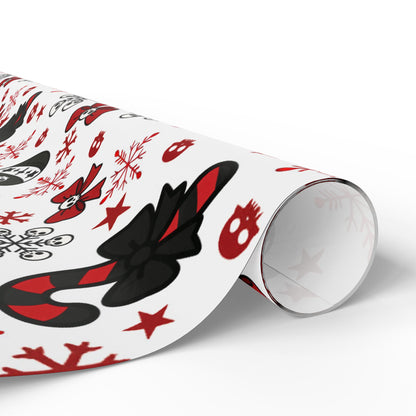 Walking With A Winter Skeleton Holiday Wrapping Paper - Pack of 10