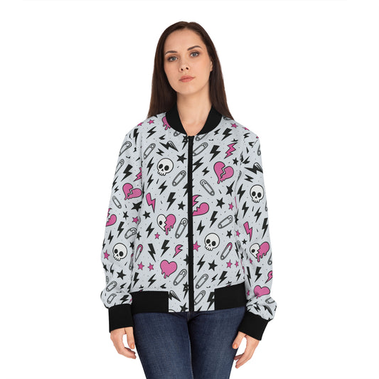 Ashen Chaos bomber jacket with gothic edge

Alternative fashion punk rock bomber

Edgy gothic bomber jacket in ashen tones

 

 