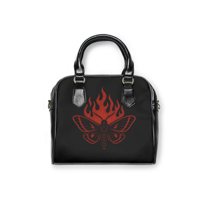 Cinderflight gothic handbag with fiery moth motif

Alternative fashion moth handbag in dark tones