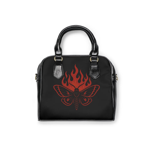 The Rock Collective - Gothic Fire Moth Shoulder Handbag
