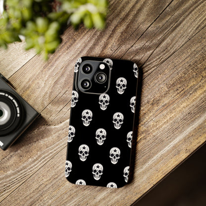 Funda para teléfono con calaveras rebeldes