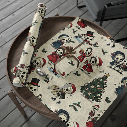 Little Skulls Horror Holiday Wrapping Paper