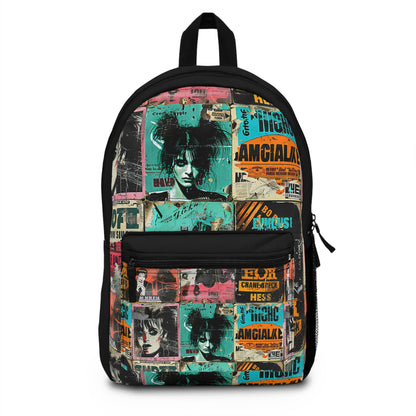 Blue punk rock backpack - alternative fashion accessory featuring unique tones and practical storage