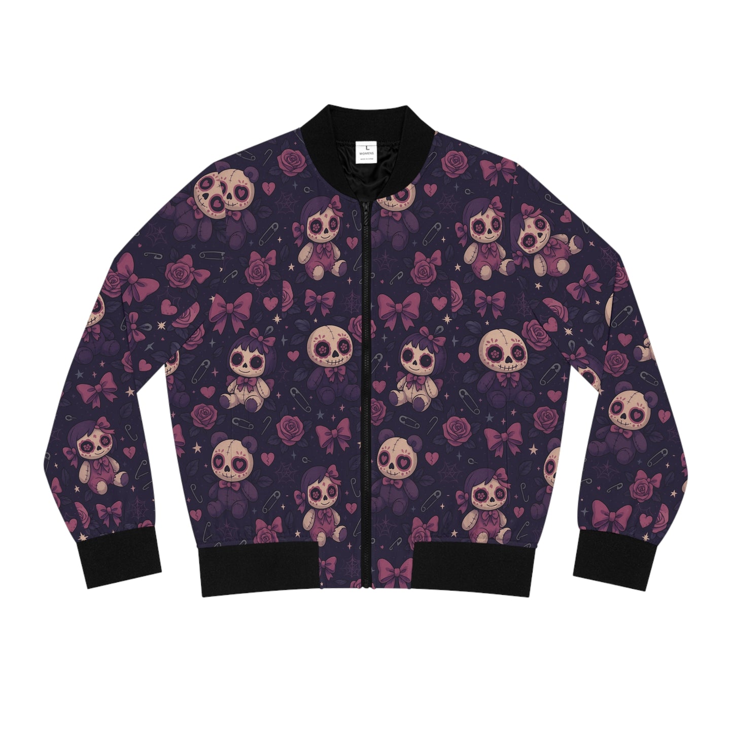 Voodoo Hex bomber jacket with gothic voodoo edge

Alternative fashion bomber jacket in black

Edgy voodoo bomber for chaos queens

