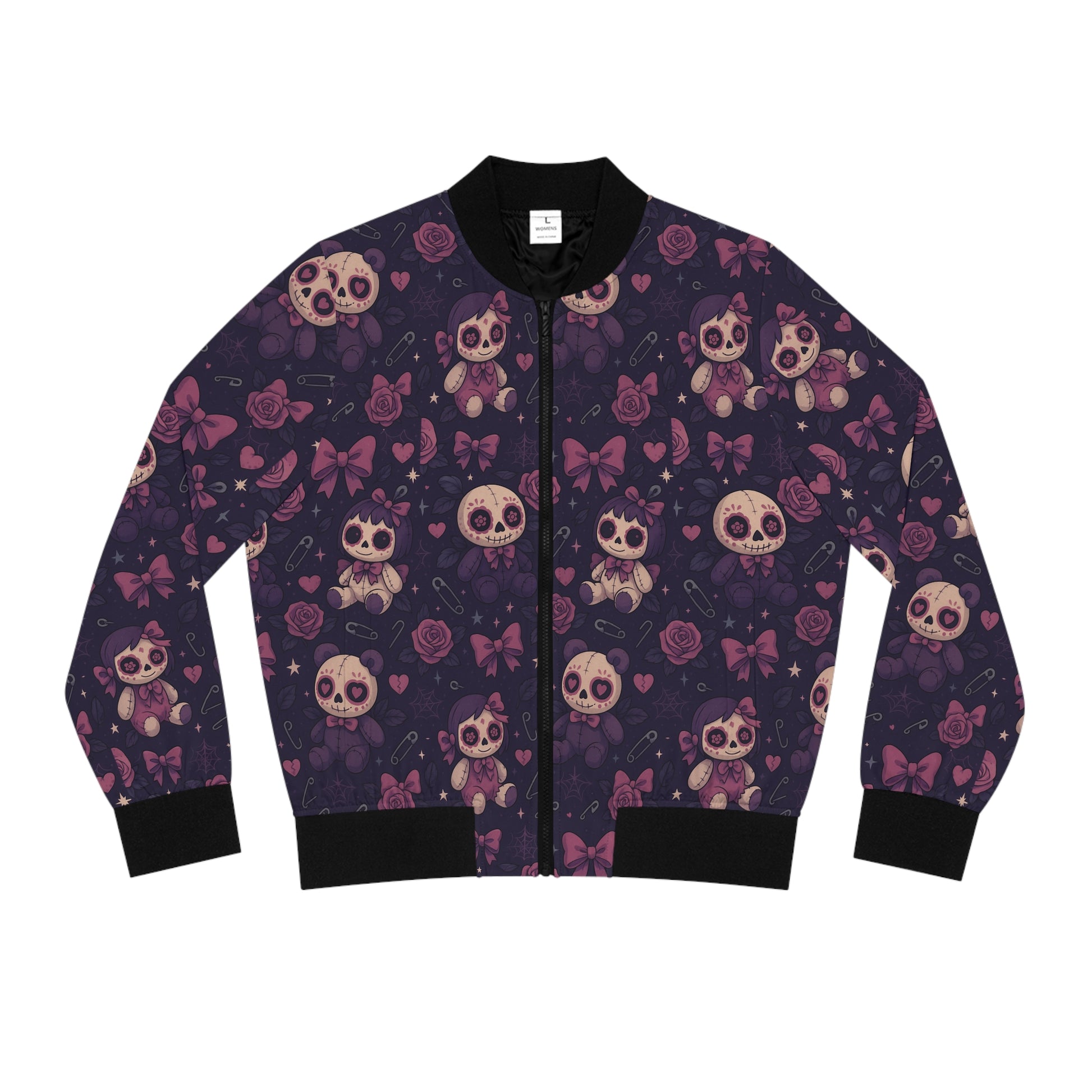 Voodoo Hex bomber jacket with gothic voodoo edge

Alternative fashion bomber jacket in black

Edgy voodoo bomber for chaos queens

