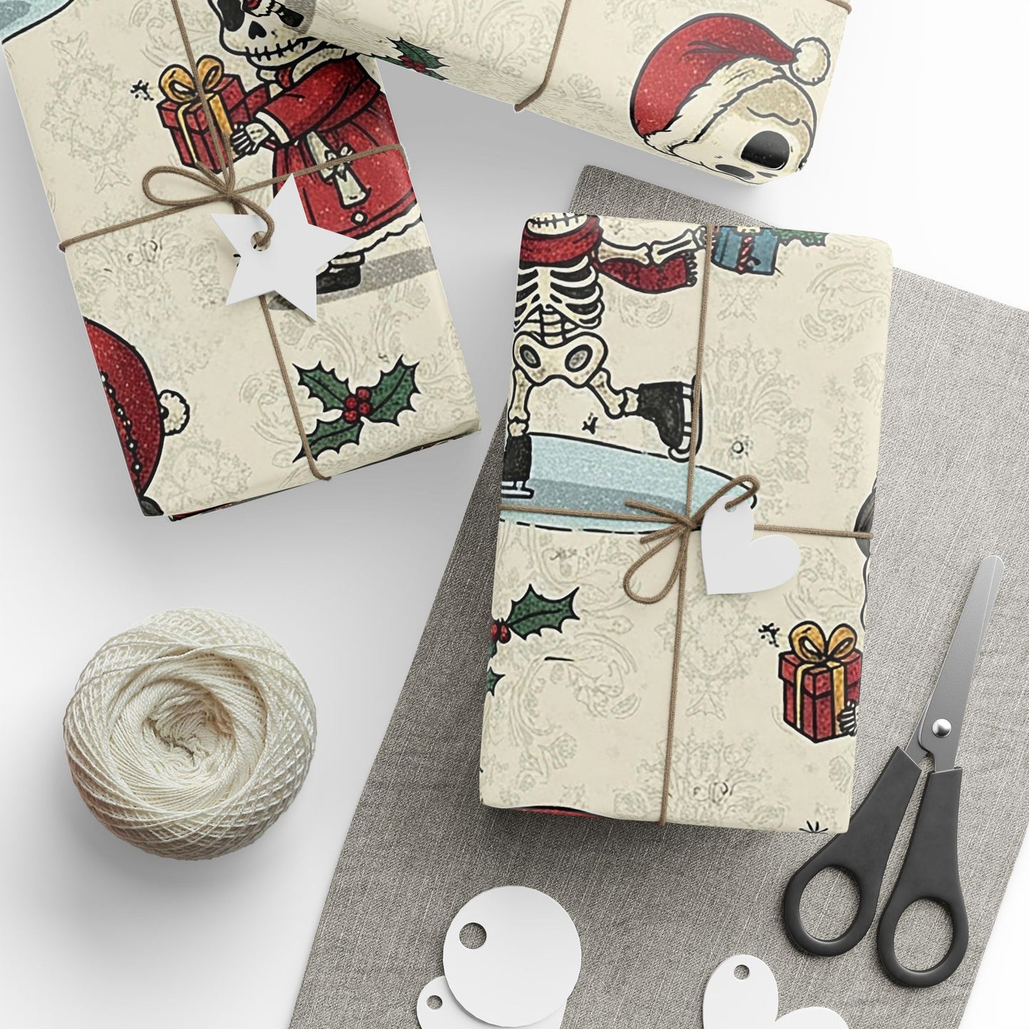 Little Skulls Horror Holiday Wrapping Paper