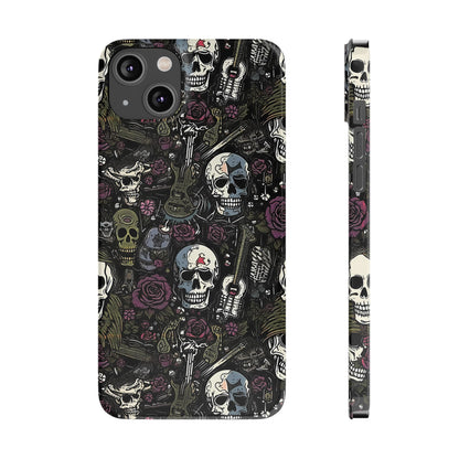 Funda para teléfono morada Rock N Rose
