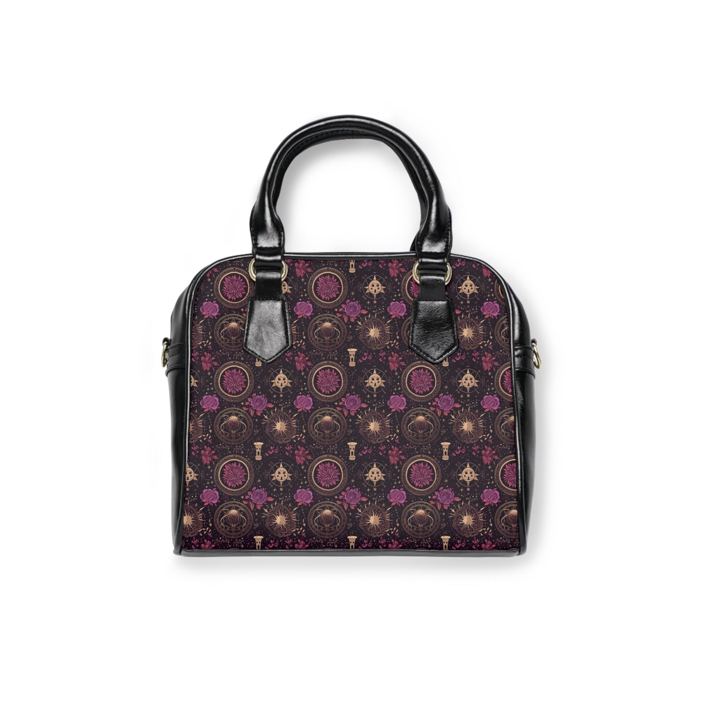 Gothic black handbag with elegant design - alternative fashion accessory featuring sophisticated dark style and practical elegance