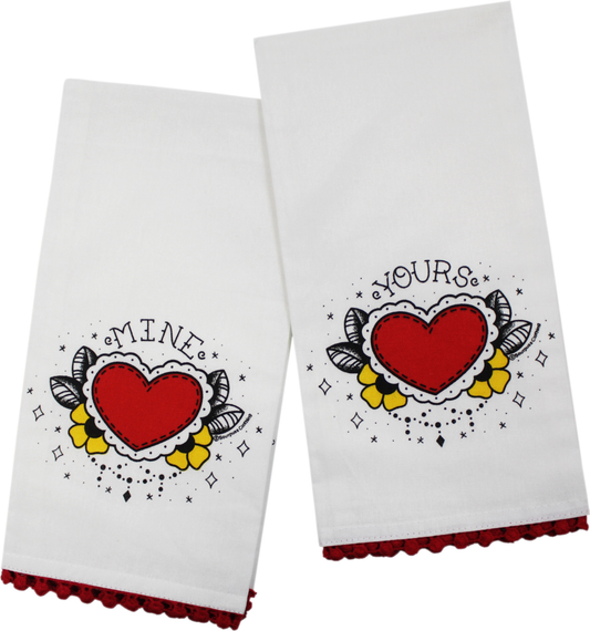 “Yours" & "Mine" Sourpuss Tea Towel