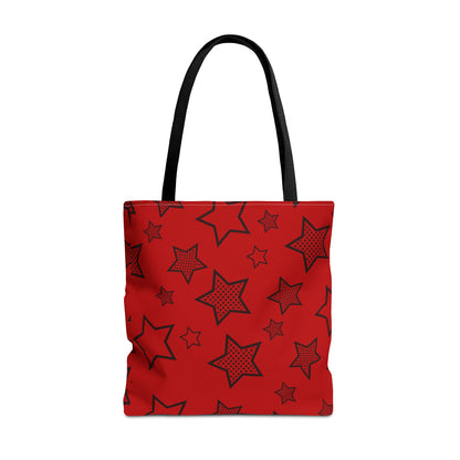 Bolsa de mano divertida con estrellas rojas 