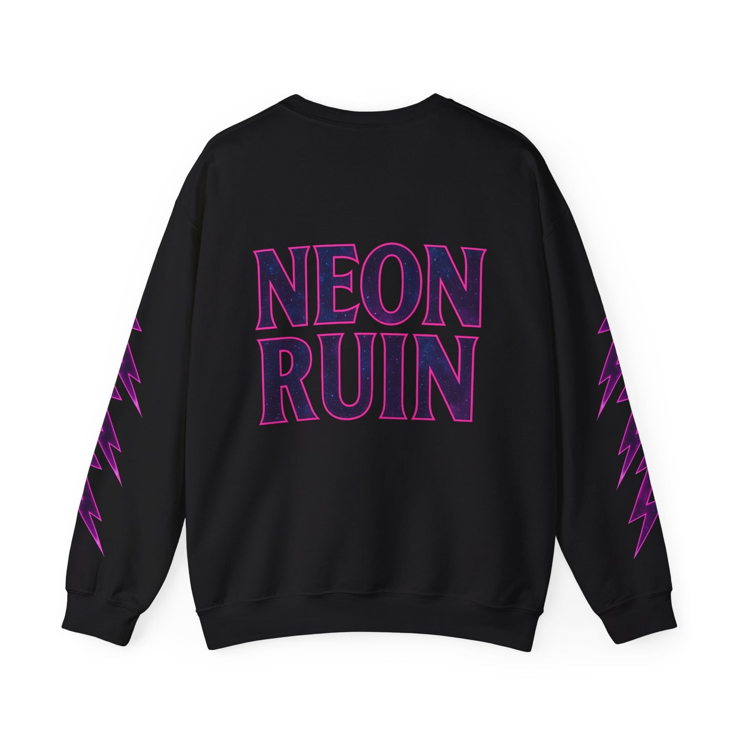 Skull Crewneck Sweatshirt with Badass Neon Design
