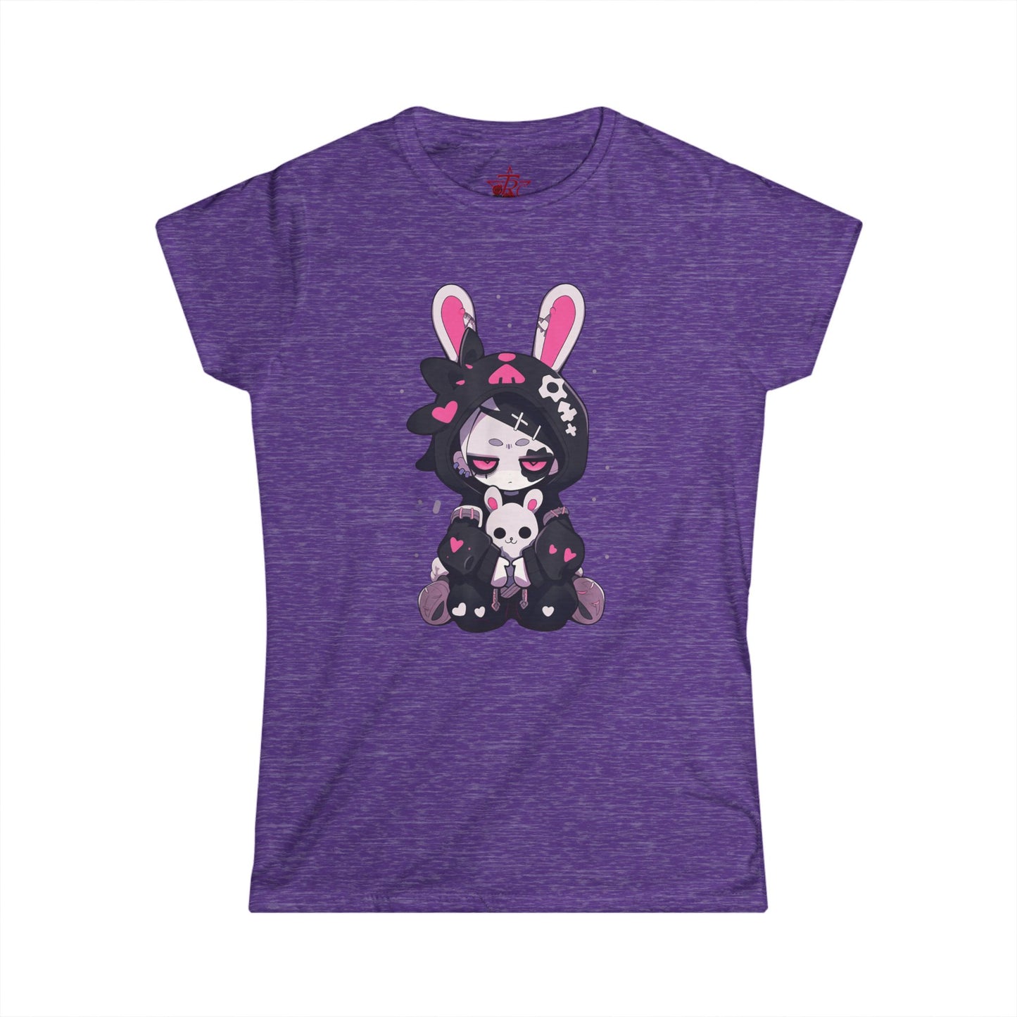Gothic Pouty Little Girl V-Neck T-Shirt