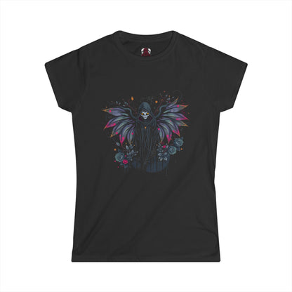 Shadow Queen Wraith tee - alternative fashion featuring haunting design and inclusive sizing S-5XL