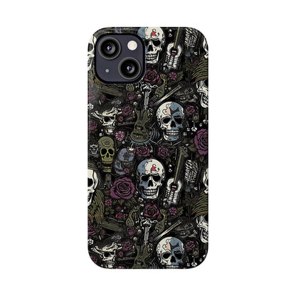 Funda para teléfono morada Rock N Rose