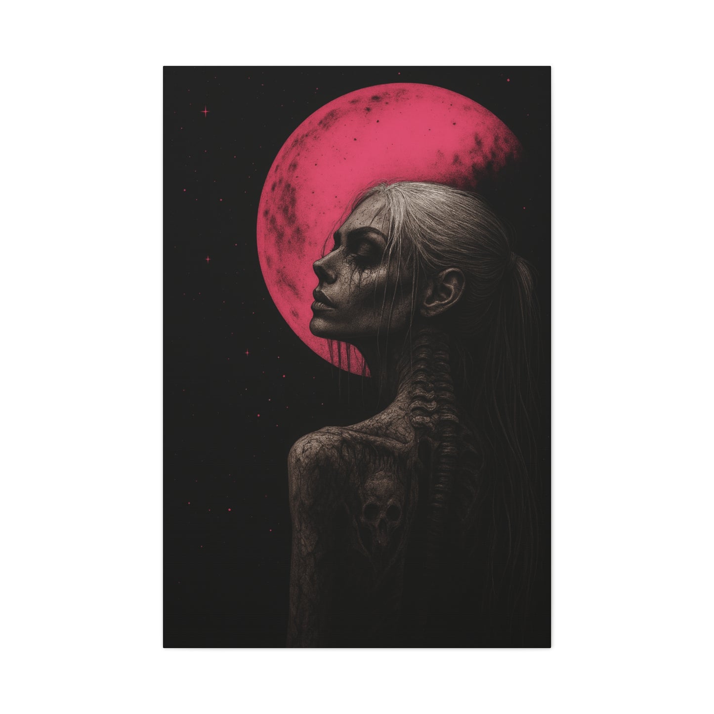 Hot Pink Moon Canvas Print