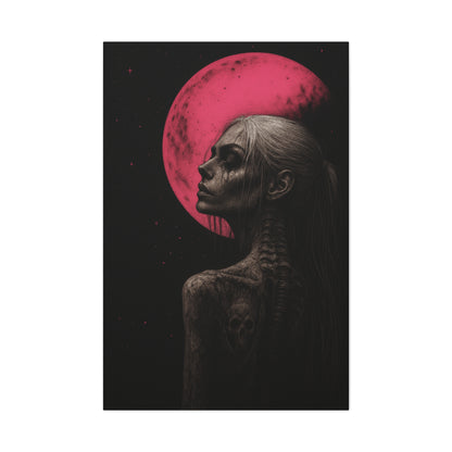 Hot Pink Moon Canvas Print