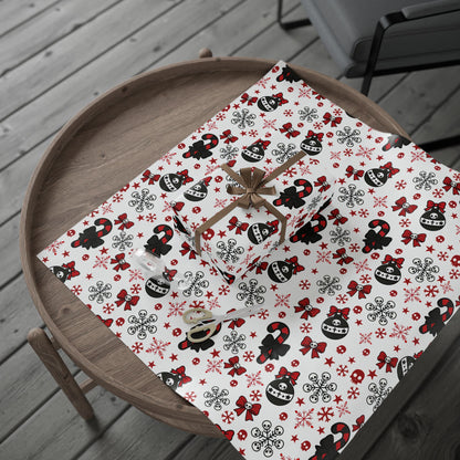 Walking With A Winter Skeleton Holiday Wrapping Paper - Pack of 10