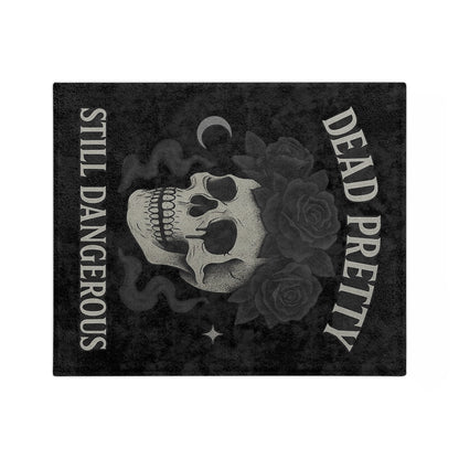 Dead Pretty gothic blanket with floral shadow motif
Alternative fashion gothic blanket for home decor
Edgy punk rock velveteen throw in gothic floral design